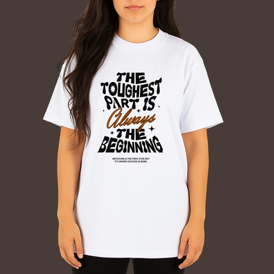 Take initiative -Kittl Heavy Weight Unisex Cotton Tee