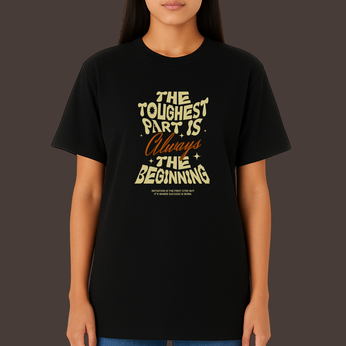 Take initiative -Kittl Heavy Weight Unisex Cotton Tee