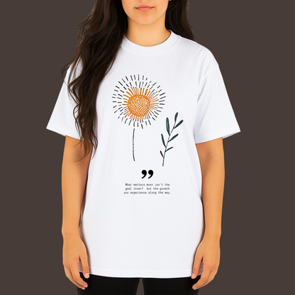 Growth is the goal - Kittl Heavy Weight Unisex Cotton Tee