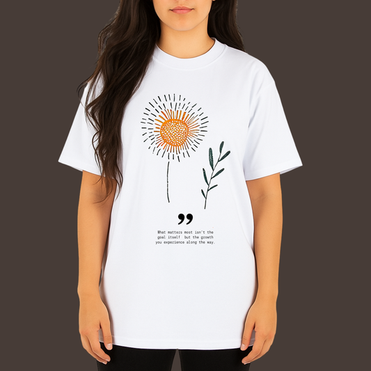 Growth is the goal - Kittl Heavy Weight Unisex Cotton Tee