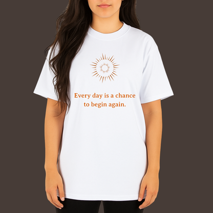 Every day is new opportunity - Kittl Heavy Weight Unisex Cotton Tee cc
