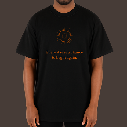 Every day is new opportunity - Kittl Heavy Weight Unisex Cotton Tee cc
