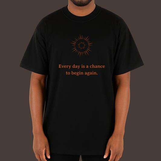 Every day is new opportunity - Kittl Heavy Weight Unisex Cotton Tee cc