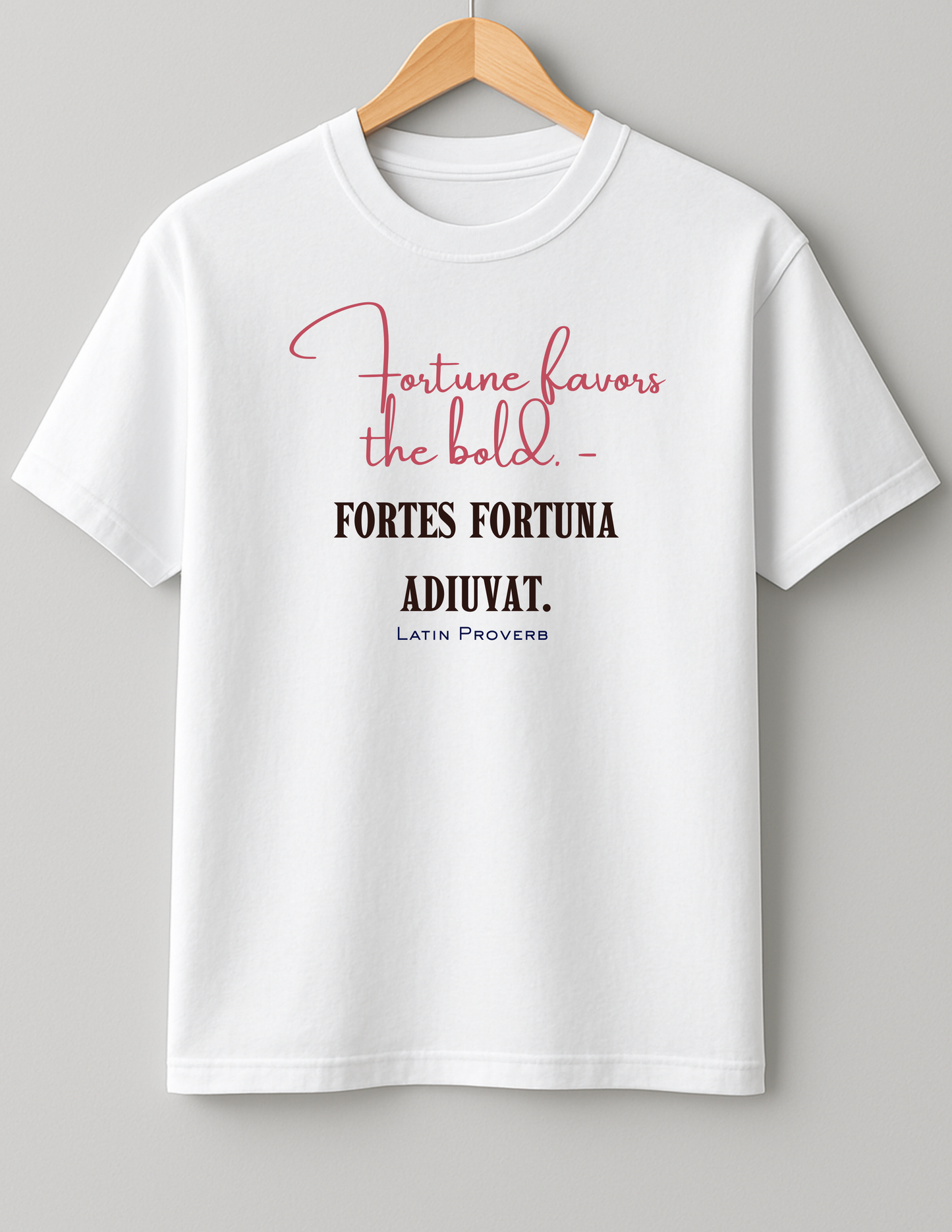 Latin saying of 'Boldness' - Heavy Weight Unisex Cotton Tee