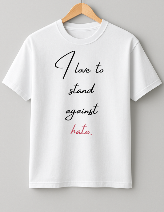 Stand against hate - Heavy Weight Unisex Cotton Tee