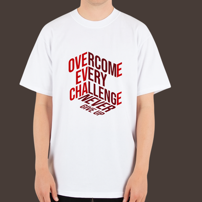 Overcome every challenge  - Kittl Heavy Weight Unisex Cotton Tee