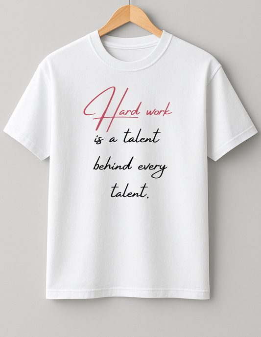 Hard work is a talent - Heavy Weight Unisex Cotton Tee