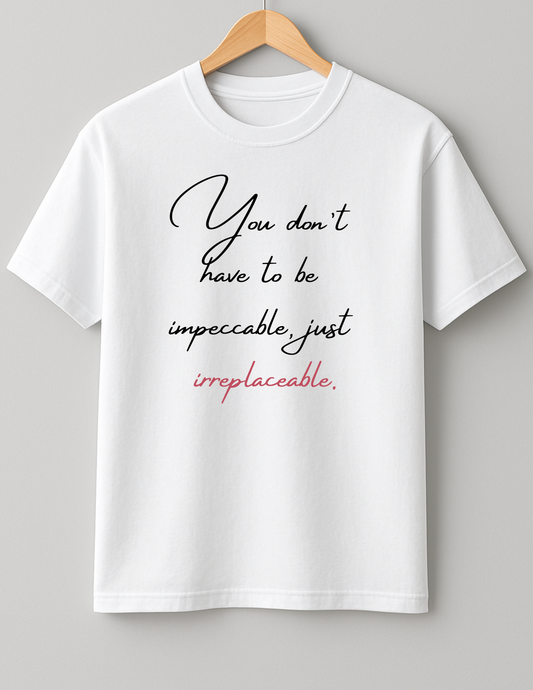 Be irreplaceable - Heavy Weight Unisex Cotton Tee