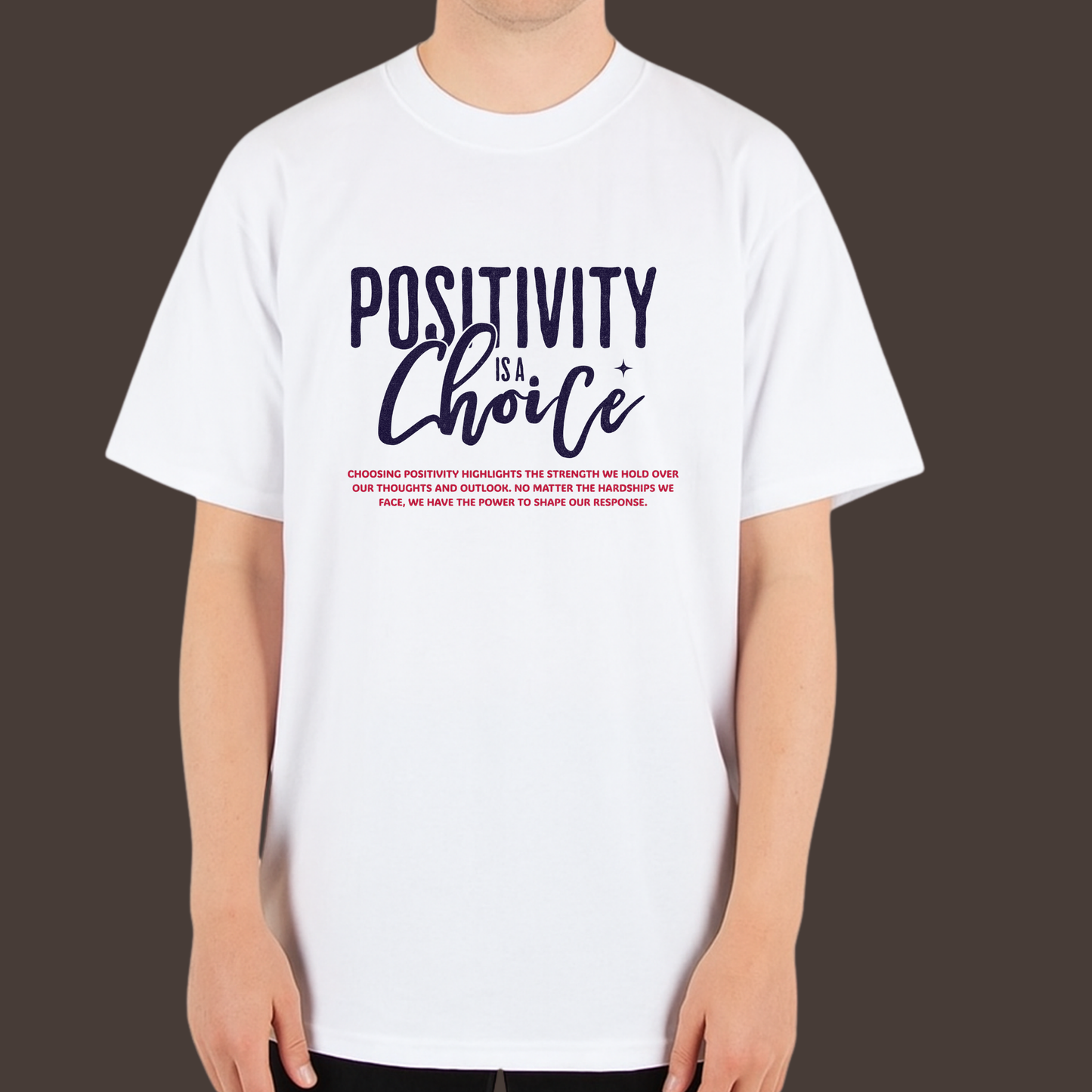 Positivity - kittl Heavy Weight Unisex Cotton Tee