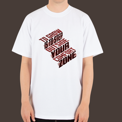 Step outside your comfort -Kittl  Heavy Weight Unisex Cotton Tee