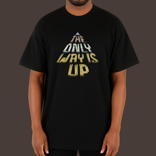 The only way is up - Kittl Heavy Weight Unisex Cotton Tee