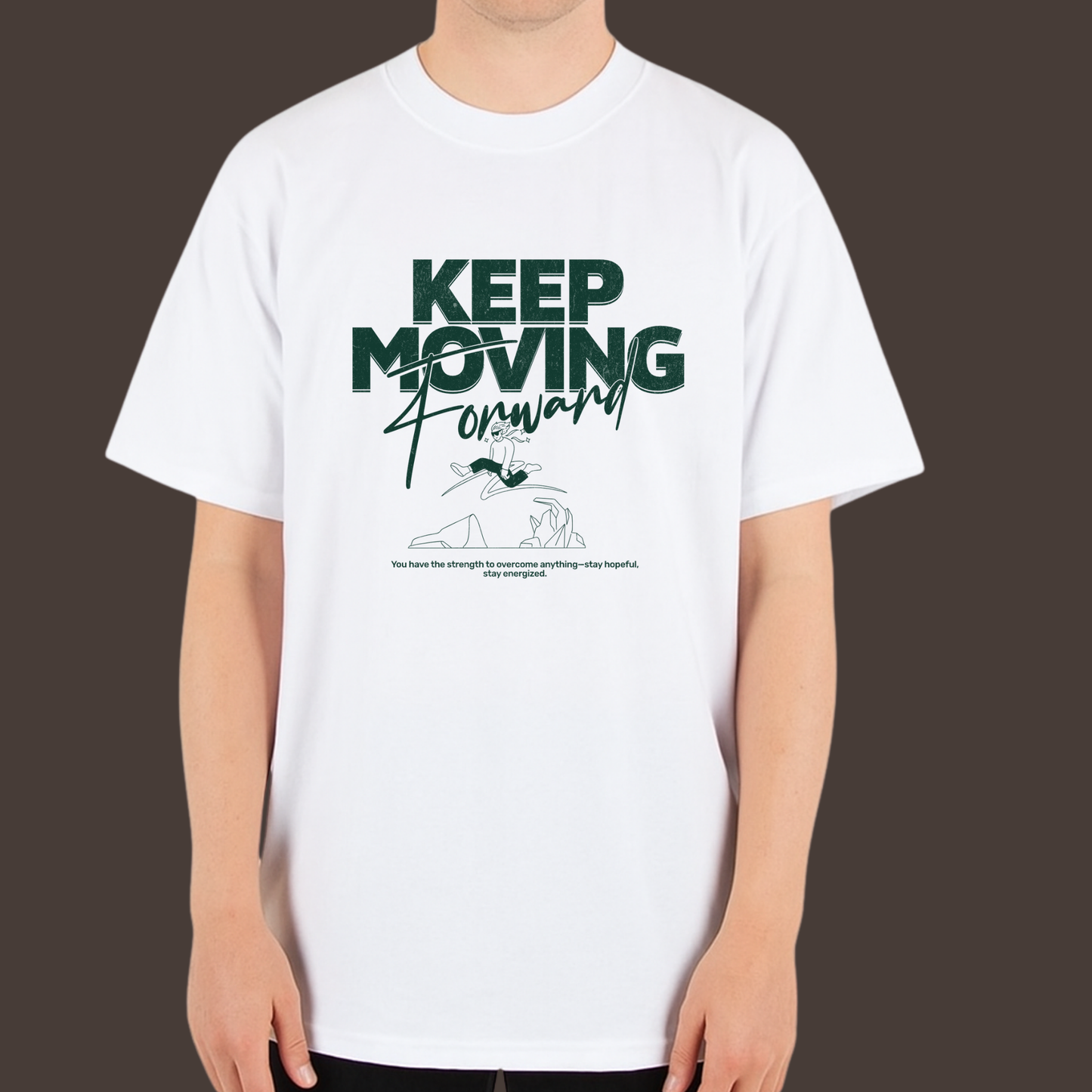 Keep moving forward - Kittl  Heavy Weight Unisex Cotton Tee