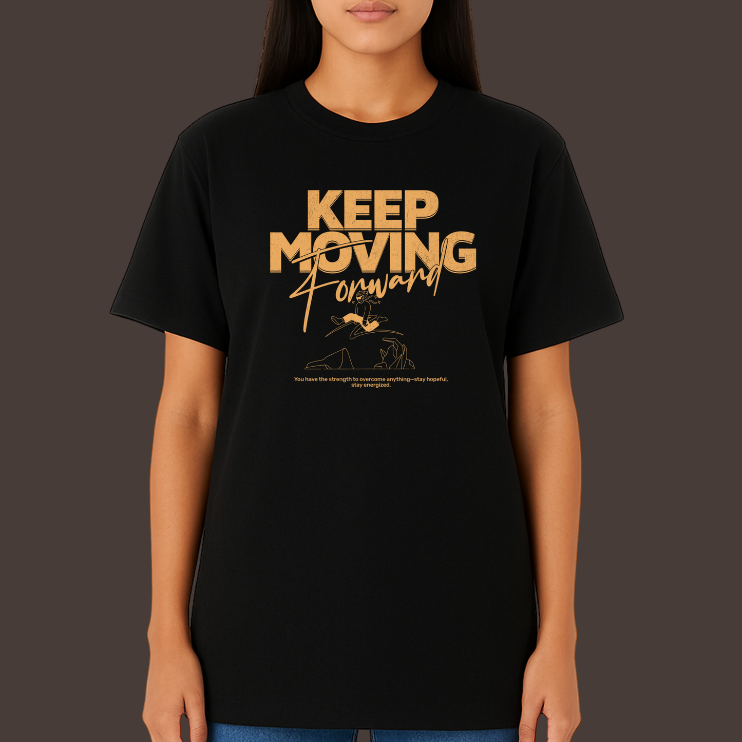 Keep moving forward - Kittl  Heavy Weight Unisex Cotton Tee